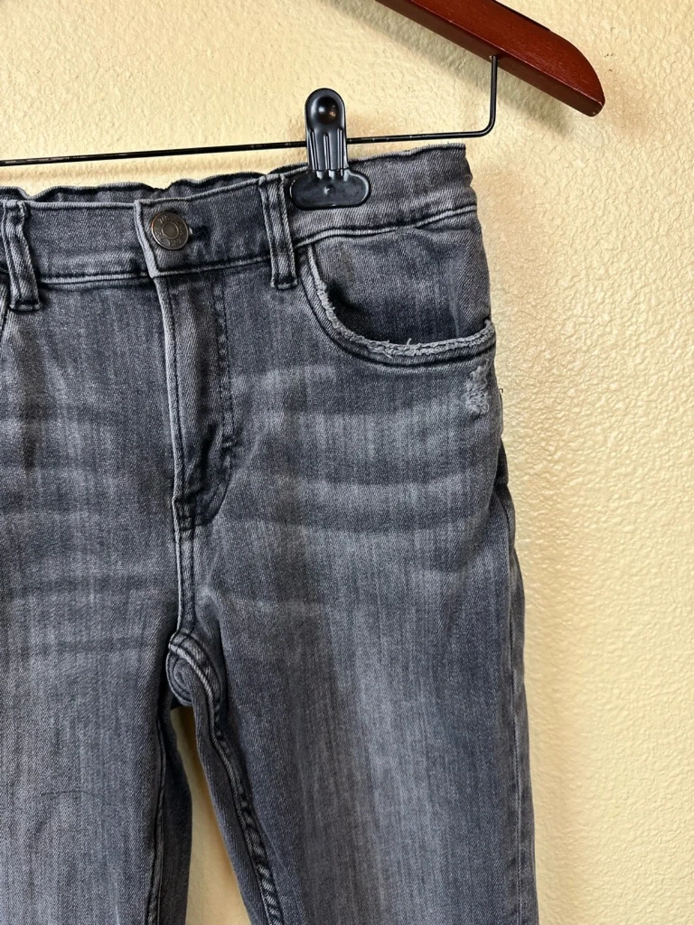 Zara Girls 13-14 yrs Jeans Slim High-Rise Dark Gray Jeans Stretch School